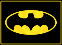 №18 Патч с липучкой "Бэтмен" (лого) Размер 4х8 см /200 руб.